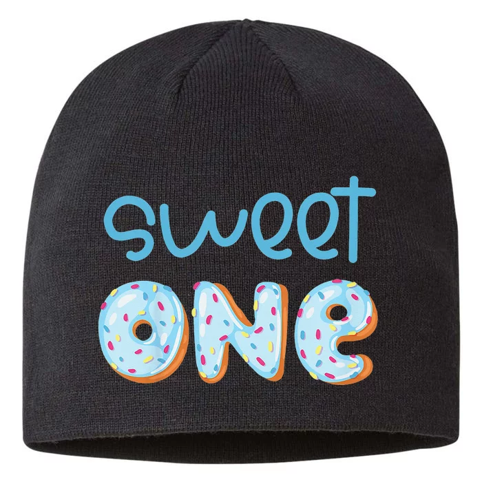 Sweet One Donut 1st Birthday Party Son Turning One 8 1/2in Sustainable Knit Beanie