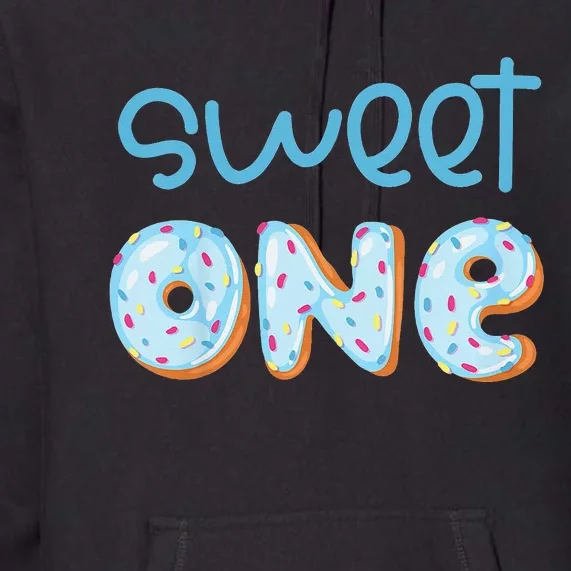 Sweet One Donut 1st Birthday Party Son Turning One Premium Hoodie