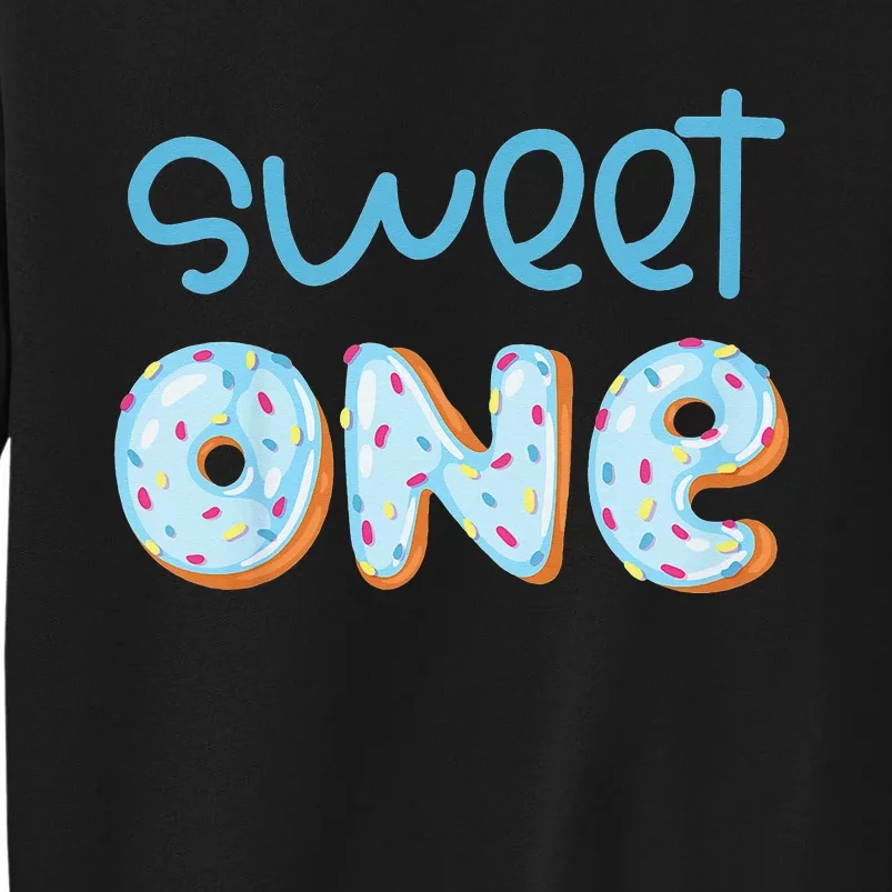 Sweet One Donut 1st Birthday Party Son Turning One Tall Sweatshirt