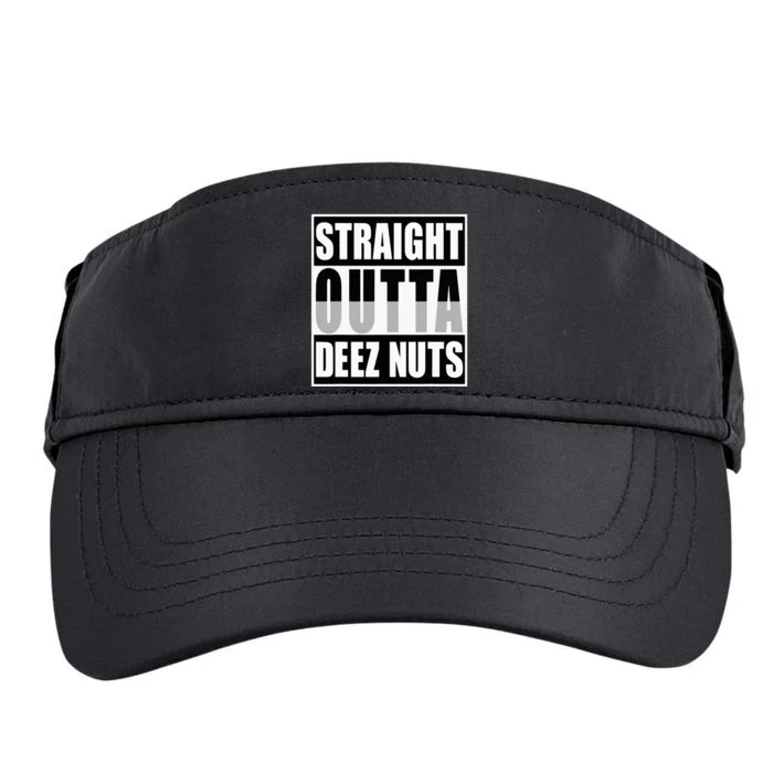 Straight Outta Deez Nuts Funny Deez Nuts Nutcracker Adult Drive Performance Visor