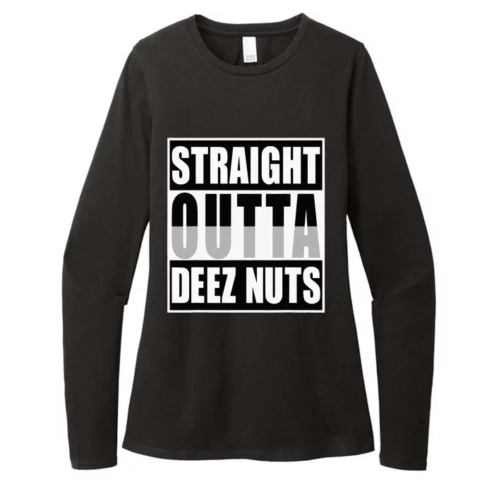 Straight Outta Deez Nuts Funny Deez Nuts Nutcracker Womens CVC Long Sleeve Shirt