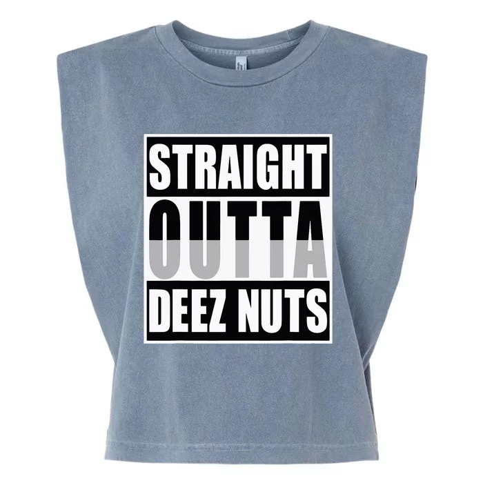 Straight Outta Deez Nuts Funny Deez Nuts Nutcracker Garment-Dyed Women's Muscle Tee