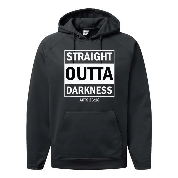 Straight Outta Darkness Biblical Verse Performance Fleece Hoodie