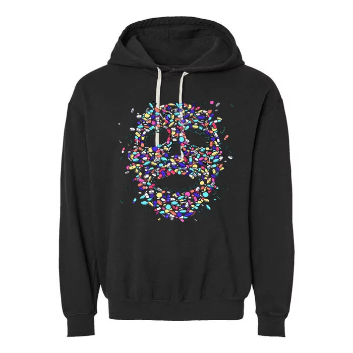 Skull On Drugs Garment-Dyed Fleece Hoodie