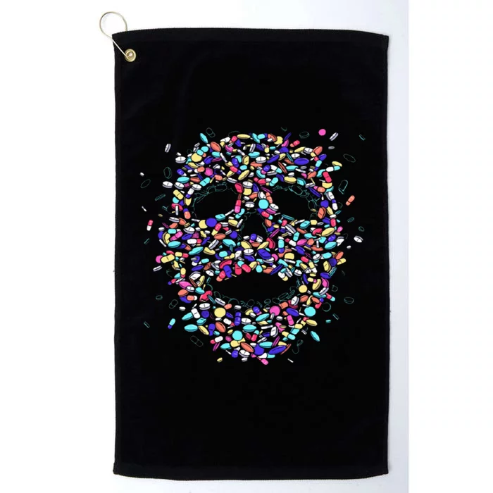 Skull On Drugs Platinum Collection Golf Towel