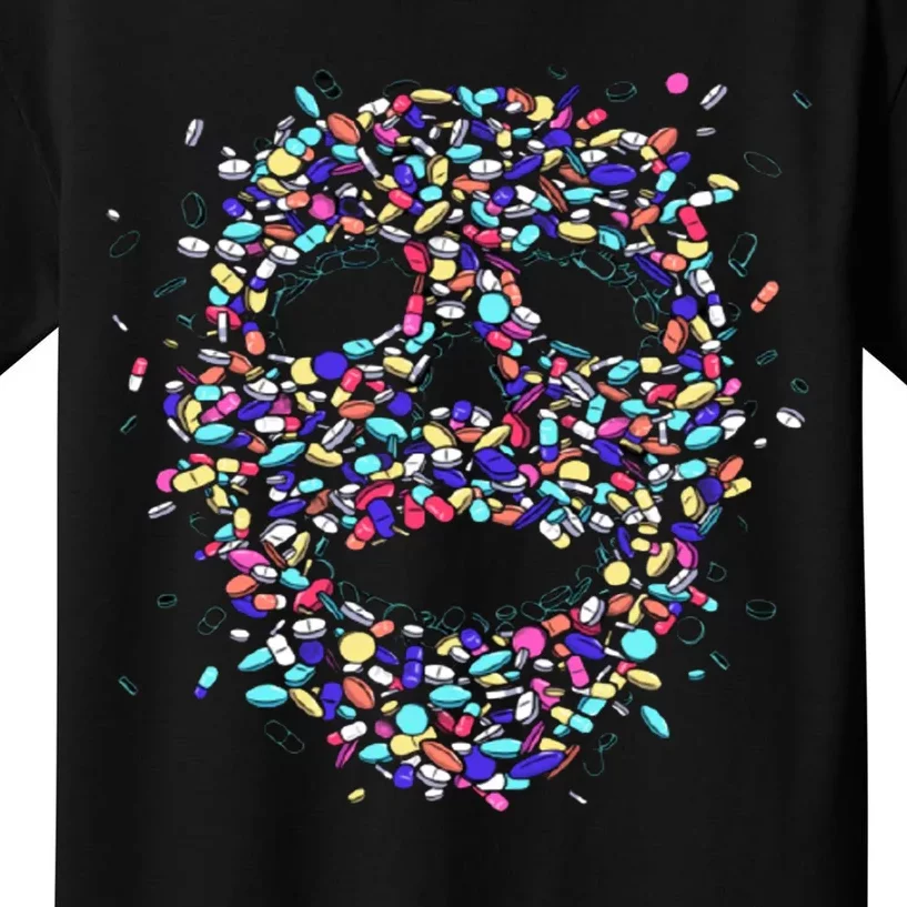 Skull On Drugs Kids T-Shirt