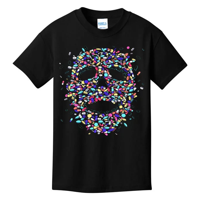 Skull On Drugs Kids T-Shirt