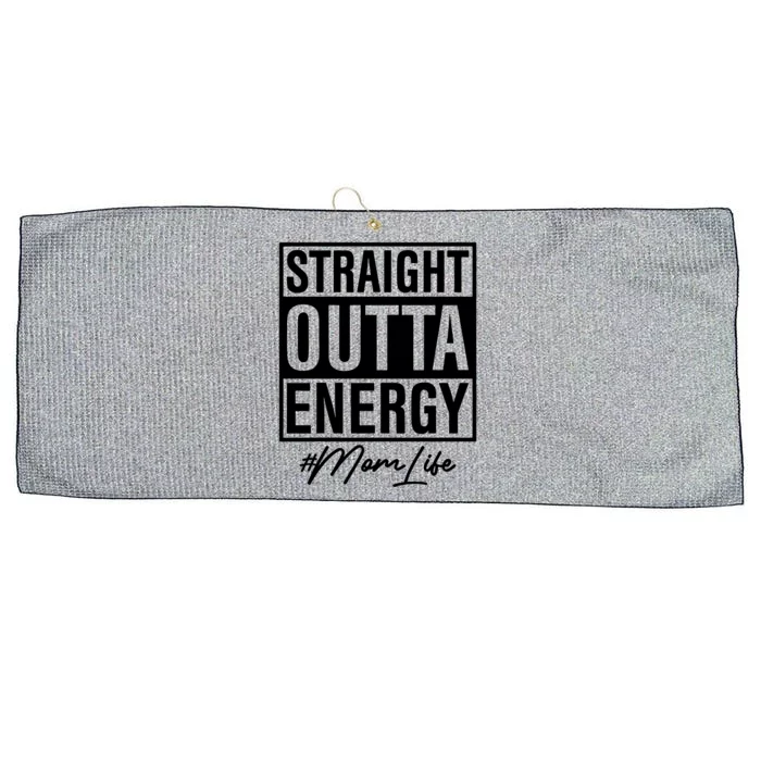 Straight Outta Energy Mom Life Cool Gift Large Microfiber Waffle Golf Towel