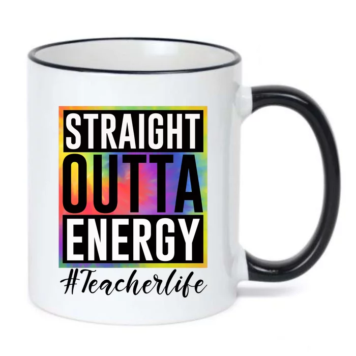 Straight Outta Energy Teacherlife Black Color Changing Mug