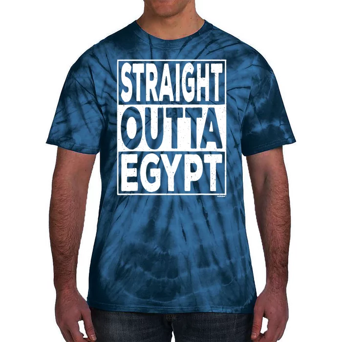 Straight Outta Egypt Funny Passover Seder Tie-Dye T-Shirt