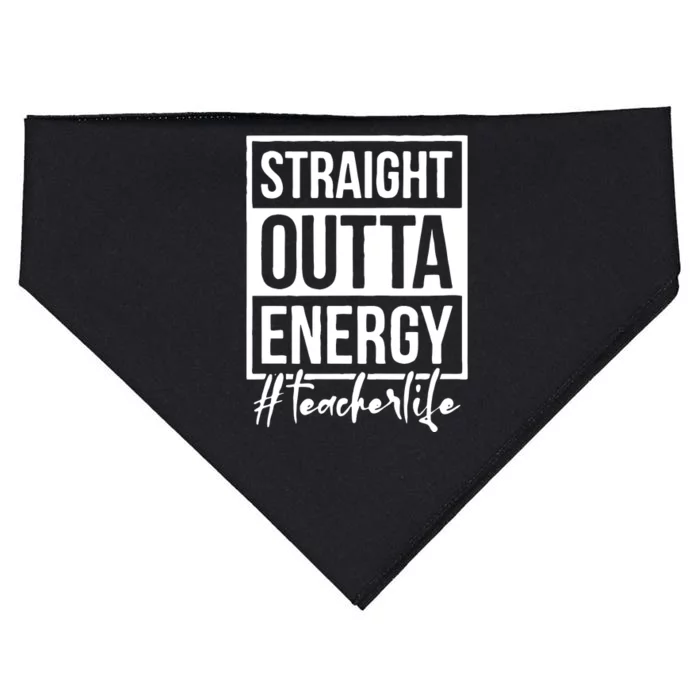 Straight Outta Energy Teacher Life USA-Made Doggie Bandana