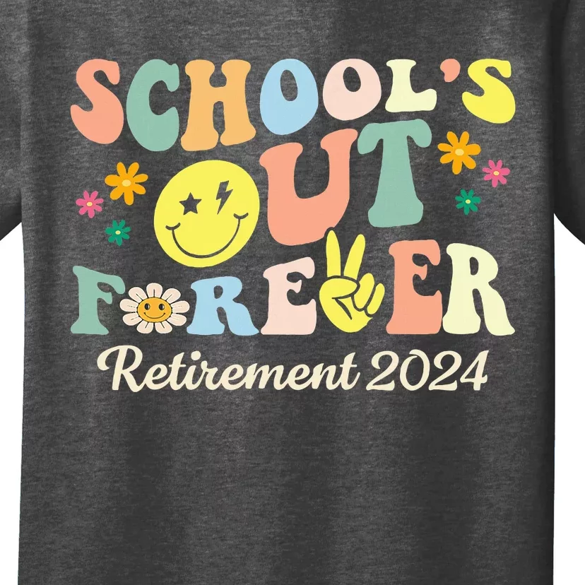 Schools Out Ever S Retired Teacher Retirement 2024 .Png T-Shirt