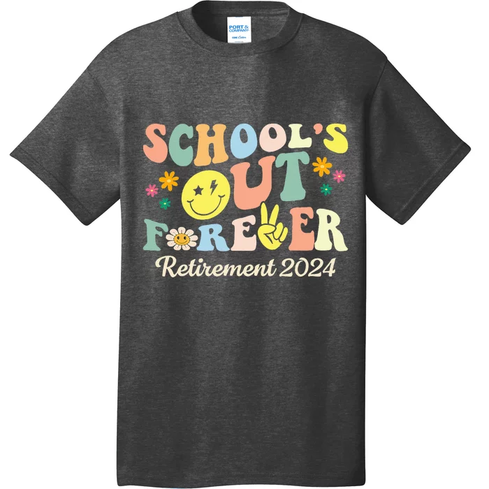 Schools Out Ever S Retired Teacher Retirement 2024 .Png T-Shirt