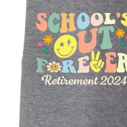 Schools Out Ever S Retired Teacher Retirement 2024 .Png Doggie 3-End Fleece Hoodie