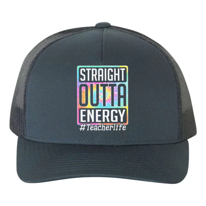 Straight Outta Energy Teacher Life Tie Dye Yupoong Adult 5-Panel Trucker Hat