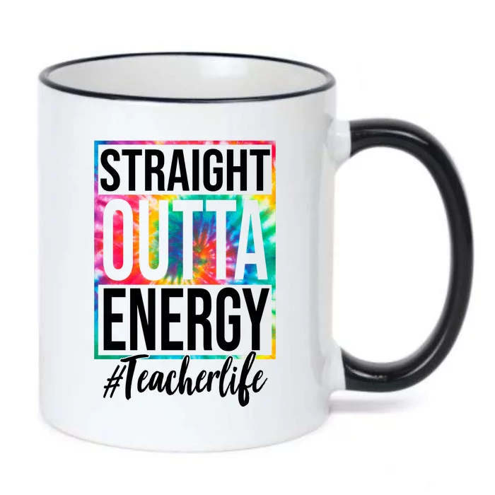 Straight Outta Energy Teacher Life Summer Black Color Changing Mug