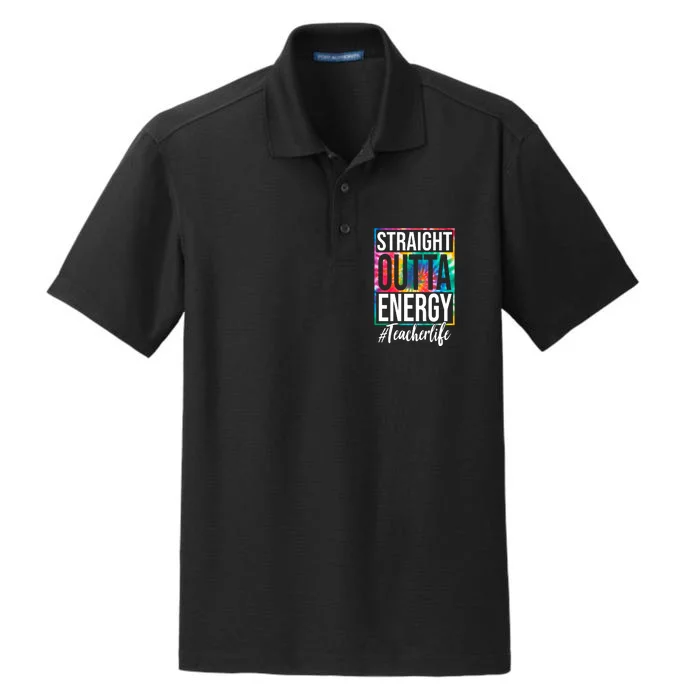 Straight Outta Energy Teacher Life Summer Dry Zone Grid Performance Polo