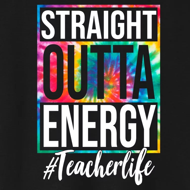 Straight Outta Energy Teacher Life Summer Women's Crop Top Tee