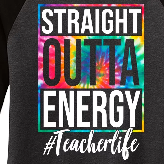 Straight Outta Energy Teacher Life Summer Women's Tri-Blend 3/4-Sleeve Raglan Shirt