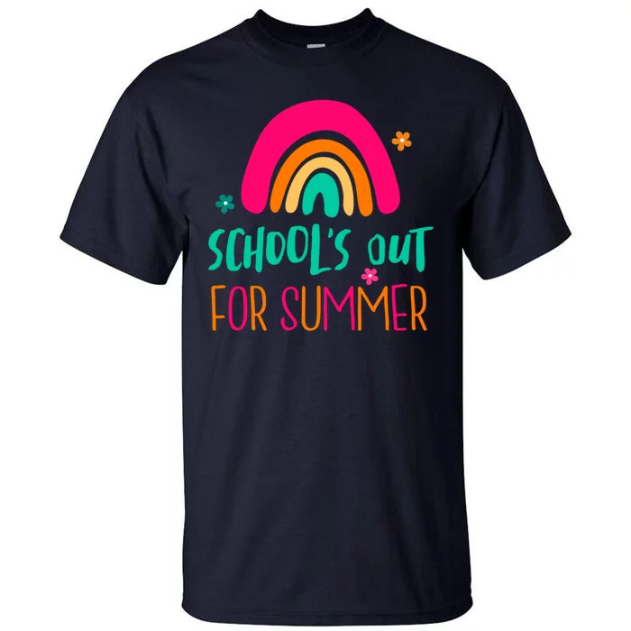 Schools Out For Summer Cute Rainbow Tall T-Shirt