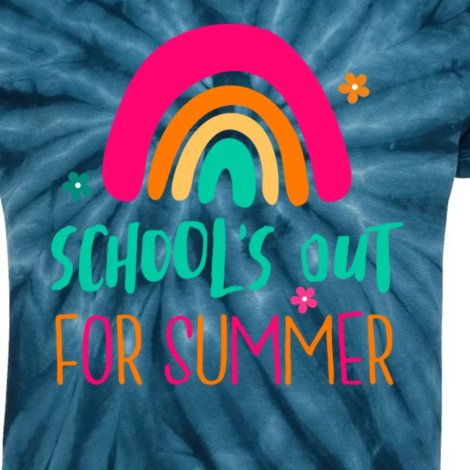 Schools Out For Summer Cute Rainbow Kids Tie-Dye T-Shirt