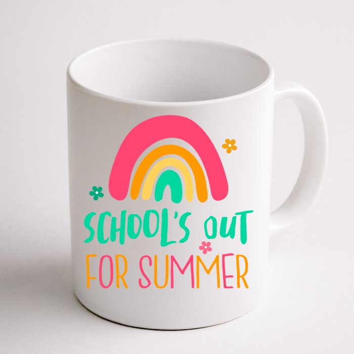 Schools Out For Summer Cute Rainbow Front & Back Coffee Mug