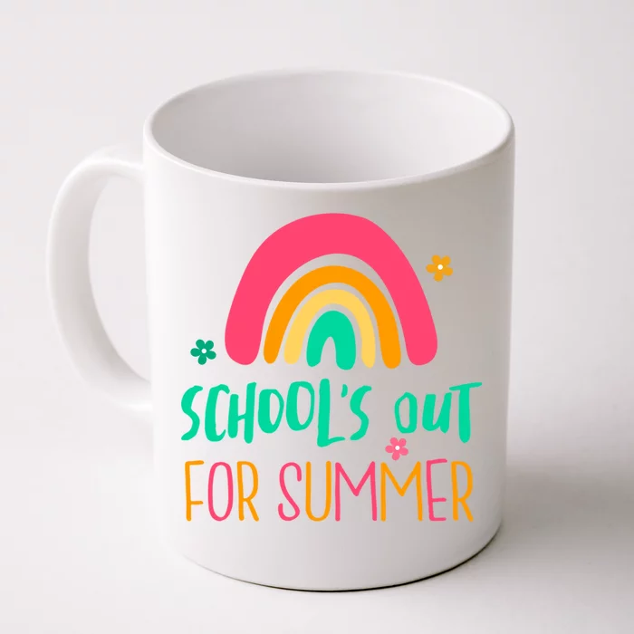 Schools Out For Summer Cute Rainbow Front & Back Coffee Mug