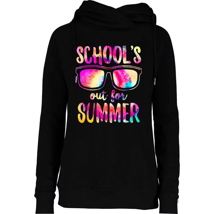 Schools Out For Summer Last Day Of School Teacher Womens Funnel Neck Pullover Hood