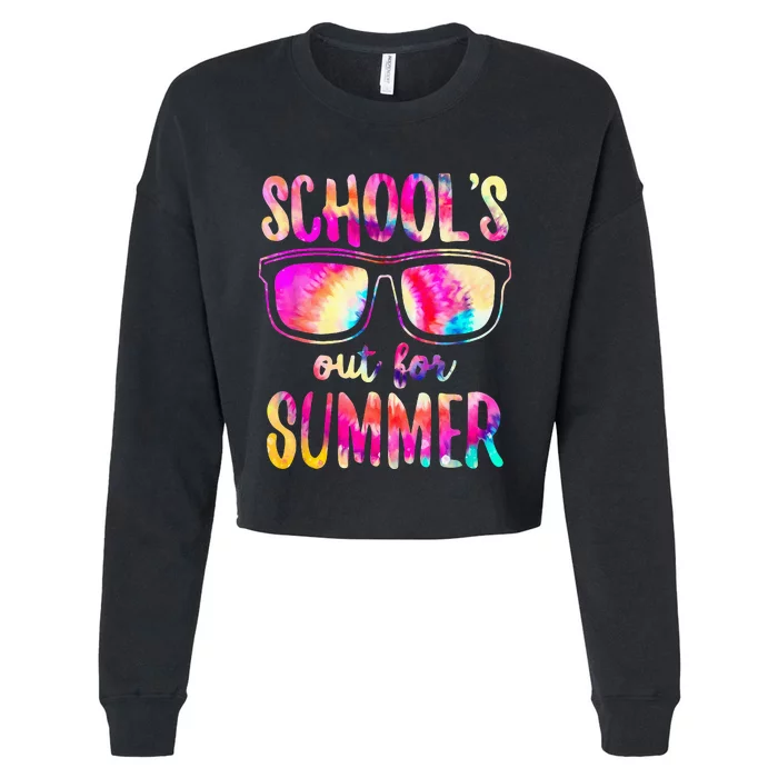 Schools Out For Summer Last Day Of School Teacher Cropped Pullover Crew