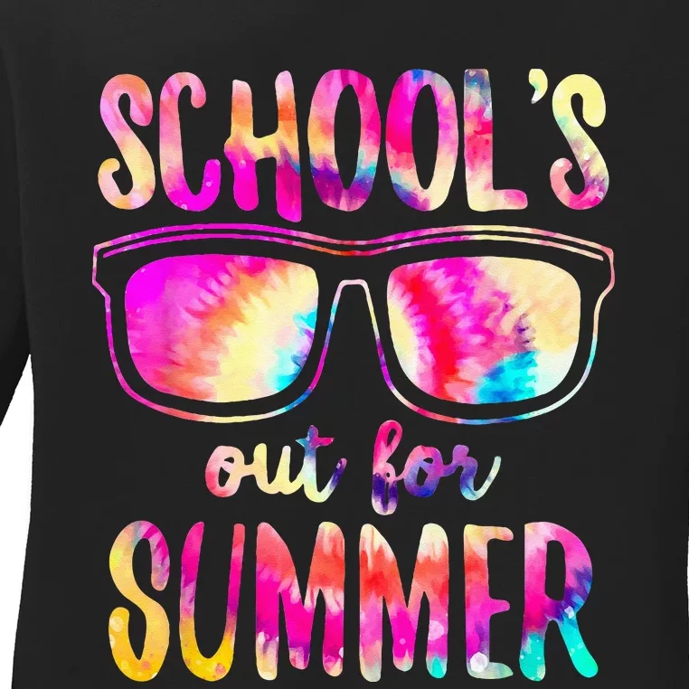 Schools Out For Summer Last Day Of School Teacher Ladies Long Sleeve Shirt