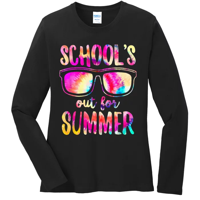 Schools Out For Summer Last Day Of School Teacher Ladies Long Sleeve Shirt