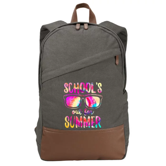 Schools Out For Summer Last Day Of School Teacher Cotton Canvas Backpack