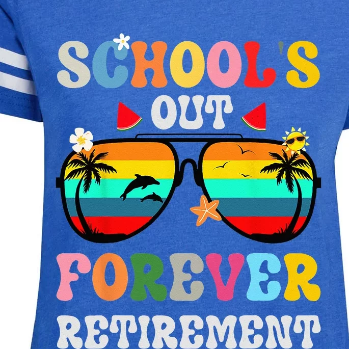 School's Out Forever Retirement Teacher Enza Ladies Jersey Football T-Shirt