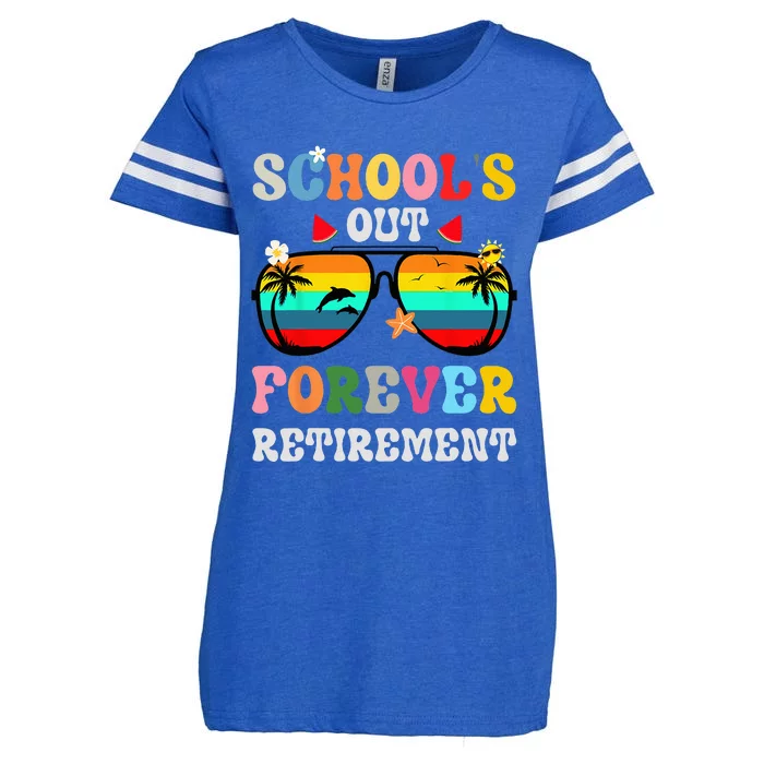 School's Out Forever Retirement Teacher Enza Ladies Jersey Football T-Shirt