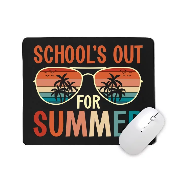 School Out For Summer Retro Last Day Of School Teacher Mousepad