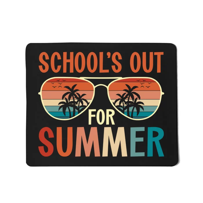 School Out For Summer Retro Last Day Of School Teacher Mousepad