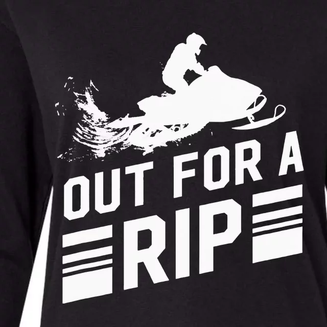 Snowmobile Out For A Rip Snowmobiling Womens Cotton Relaxed Long Sleeve T-Shirt