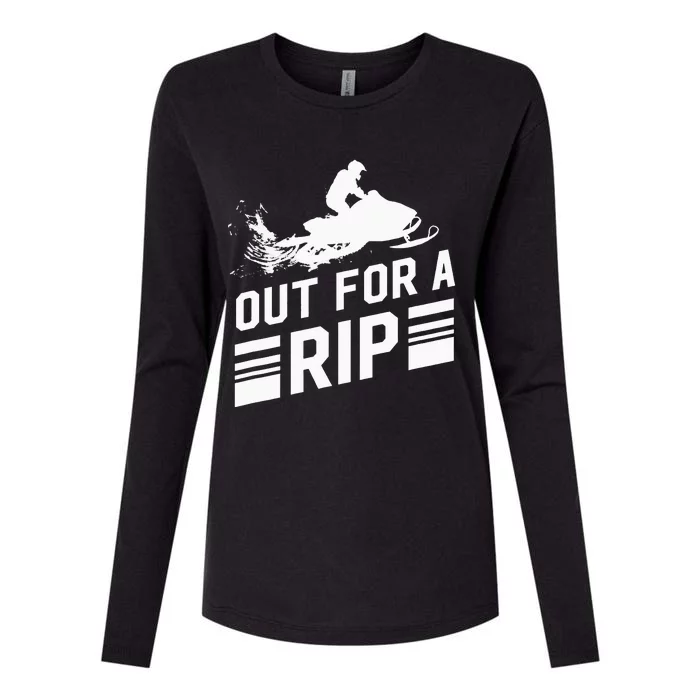 Snowmobile Out For A Rip Snowmobiling Womens Cotton Relaxed Long Sleeve T-Shirt