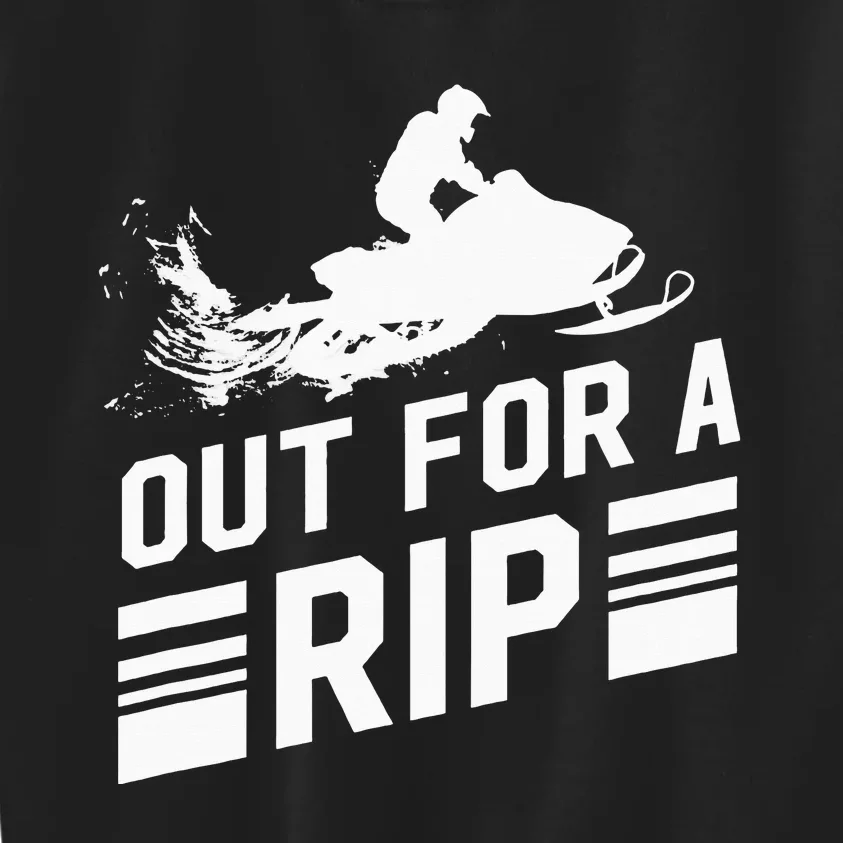 Snowmobile Out For A Rip Snowmobiling Kids Sweatshirt