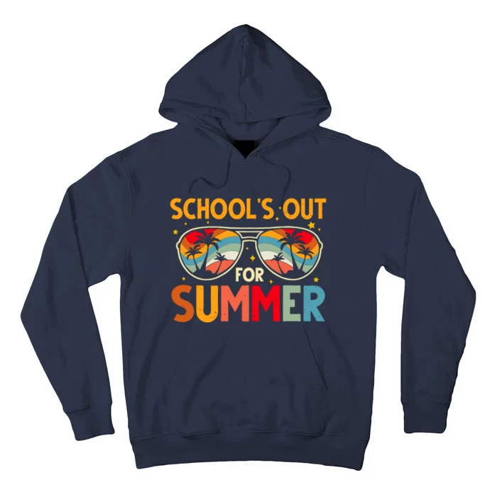 Schools Out For Summer Retro Last Day Of School Teacher Tall Hoodie