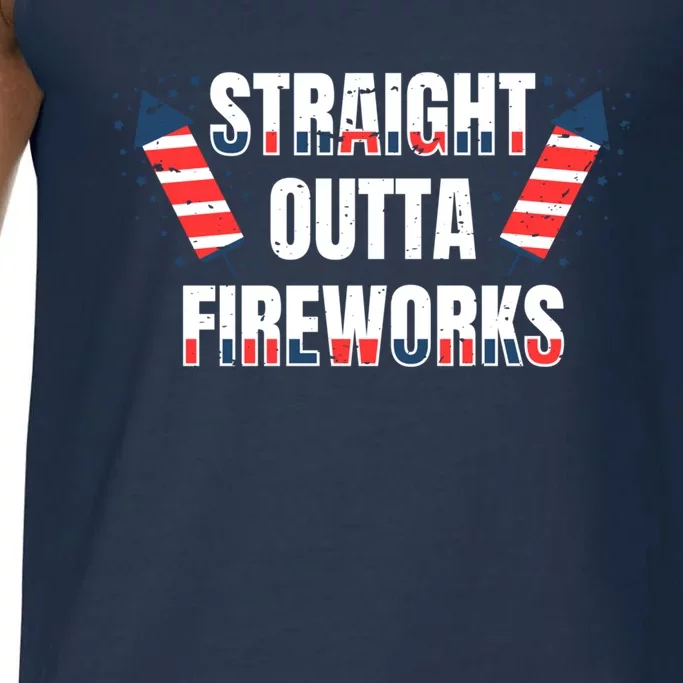 Straight Outta Fireworks Firecrackers 4th Of July Gift Comfort Colors® Tank Top