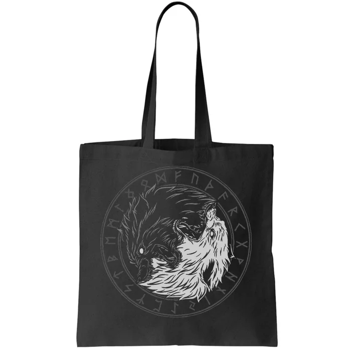 Sons Of Fenrir SköLl And Hati Ying Yang Wolf Tote Bag