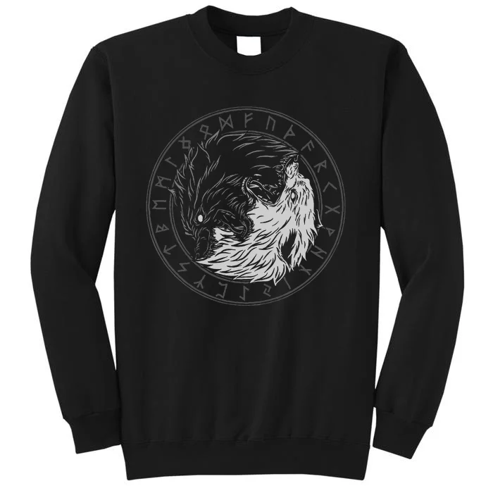 Sons Of Fenrir SköLl And Hati Ying Yang Wolf Tall Sweatshirt