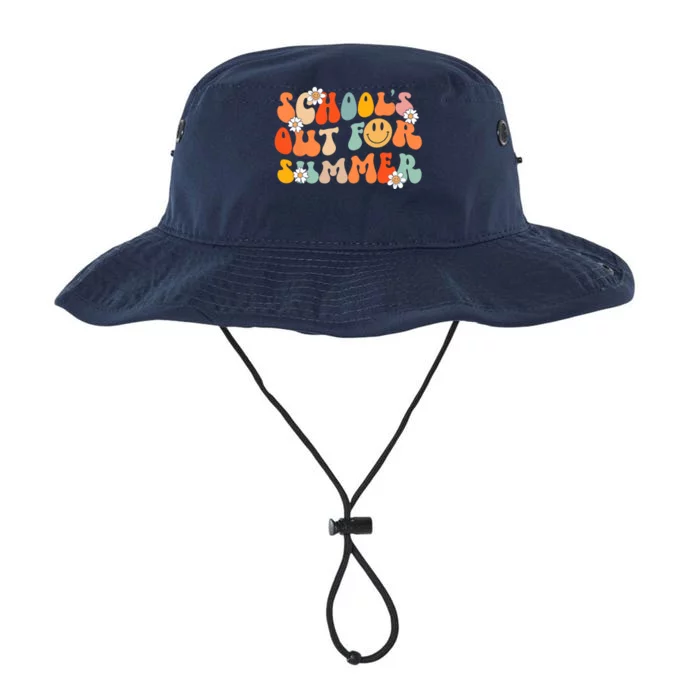 Schools Out For Summer Graduation Teacher Retro Groovy Legacy Cool Fit Booney Bucket Hat