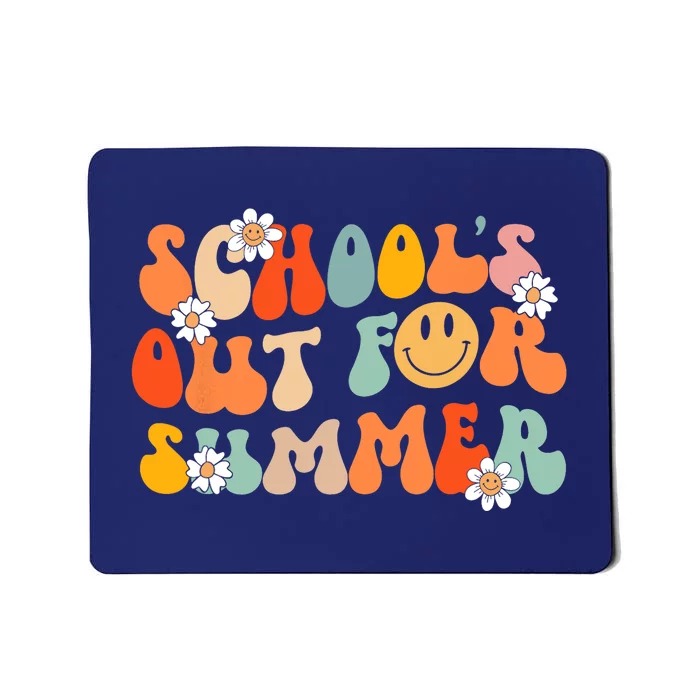 Schools Out For Summer Graduation Teacher Retro Groovy Mousepad