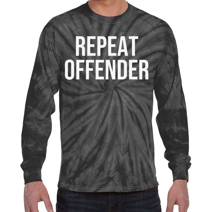 Straight Outta FB Jail Repeat Offender FB Addict Tie-Dye Long Sleeve Shirt