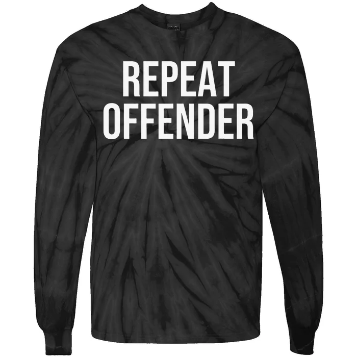 Straight Outta FB Jail Repeat Offender FB Addict Tie-Dye Long Sleeve Shirt