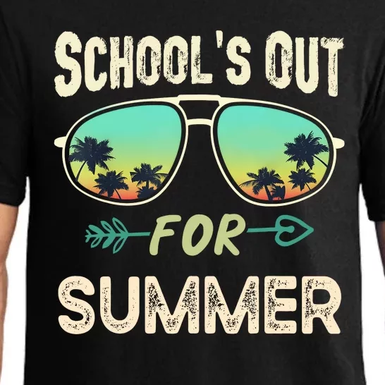 Schools Out For Summer Last Day Of School Student Teacher Pajama Set