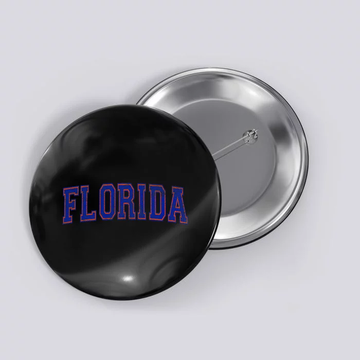 State Of Florida Varsity Blue Weathered Design Button