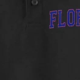 State Of Florida Varsity Blue Weathered Design Dry Zone Grid Performance Polo